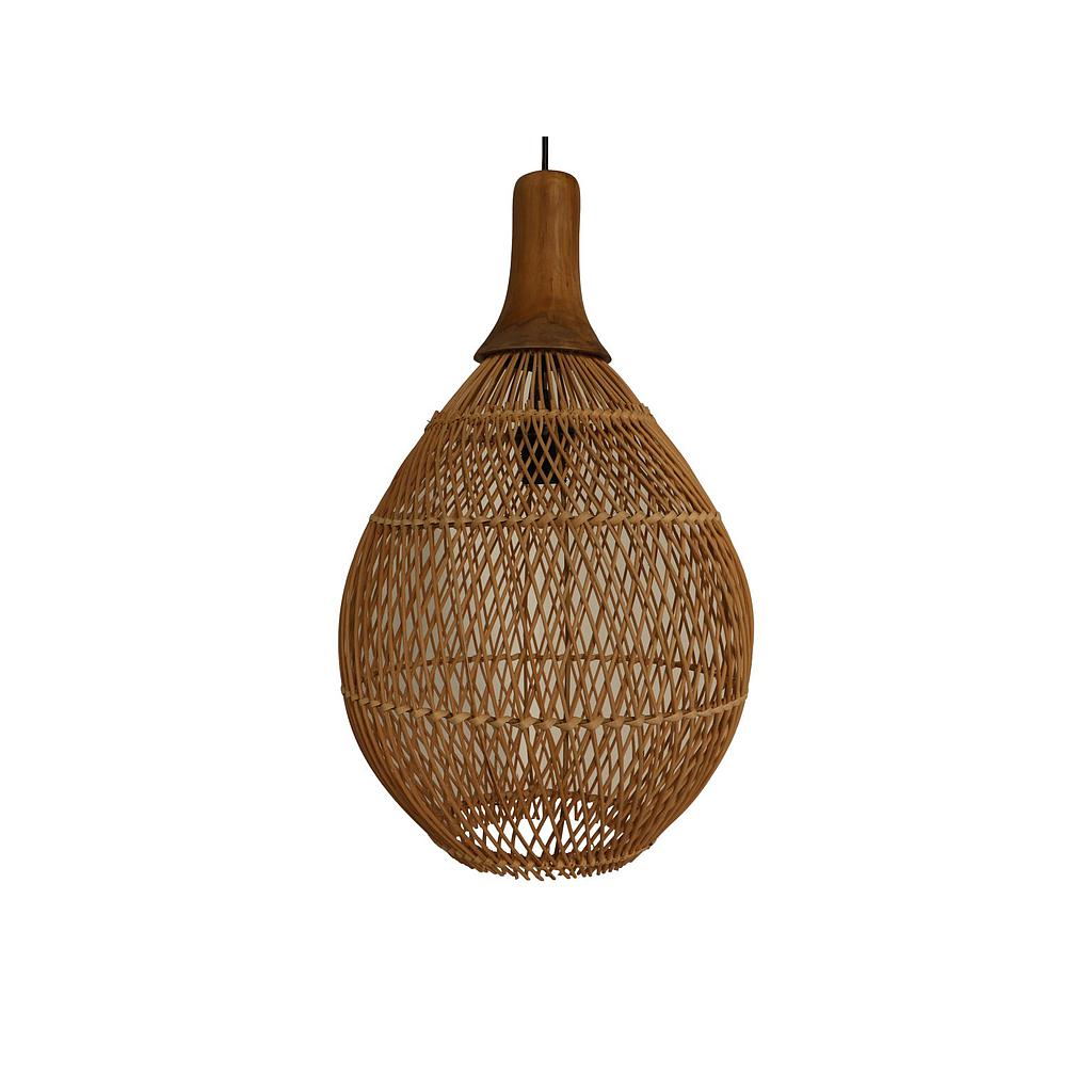 Pendelleuchte, Rattan/Teak