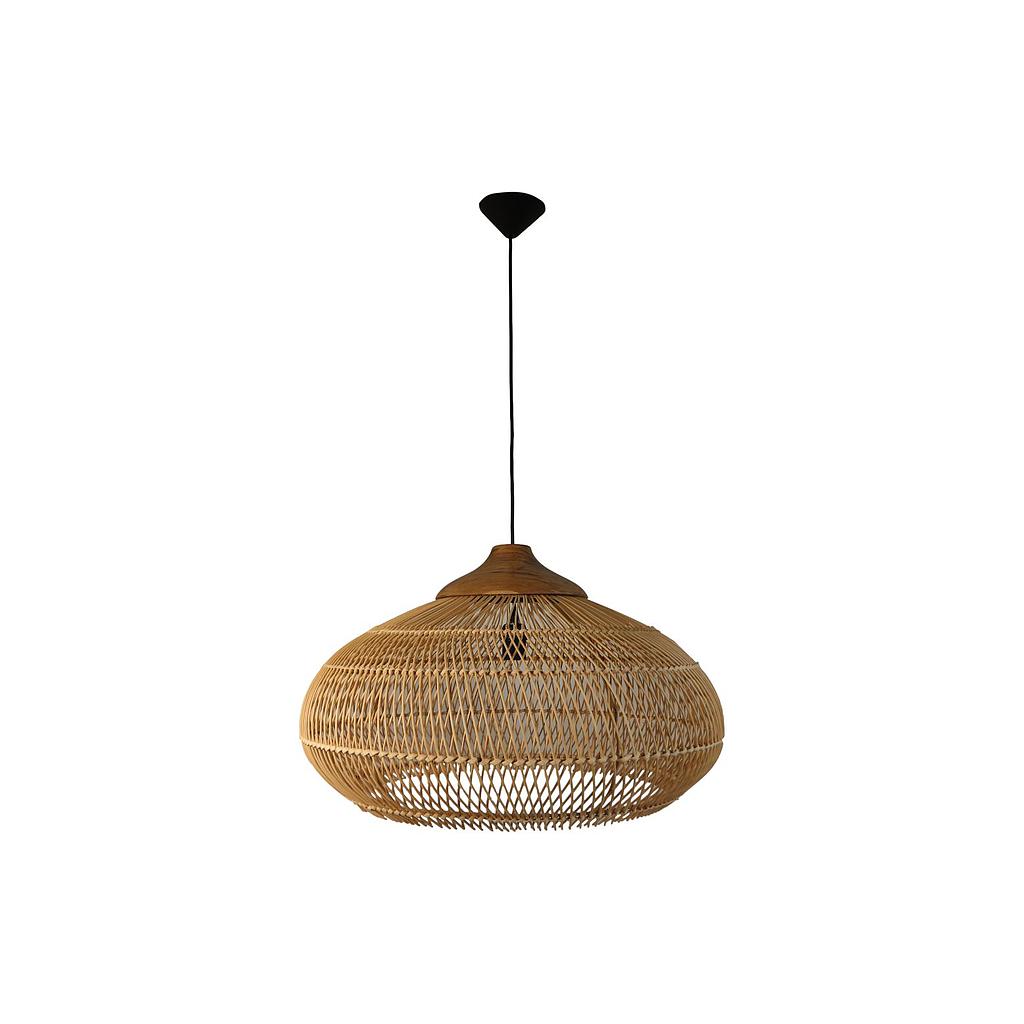 Pendelleuchte HSM-3, Rattan/Teak