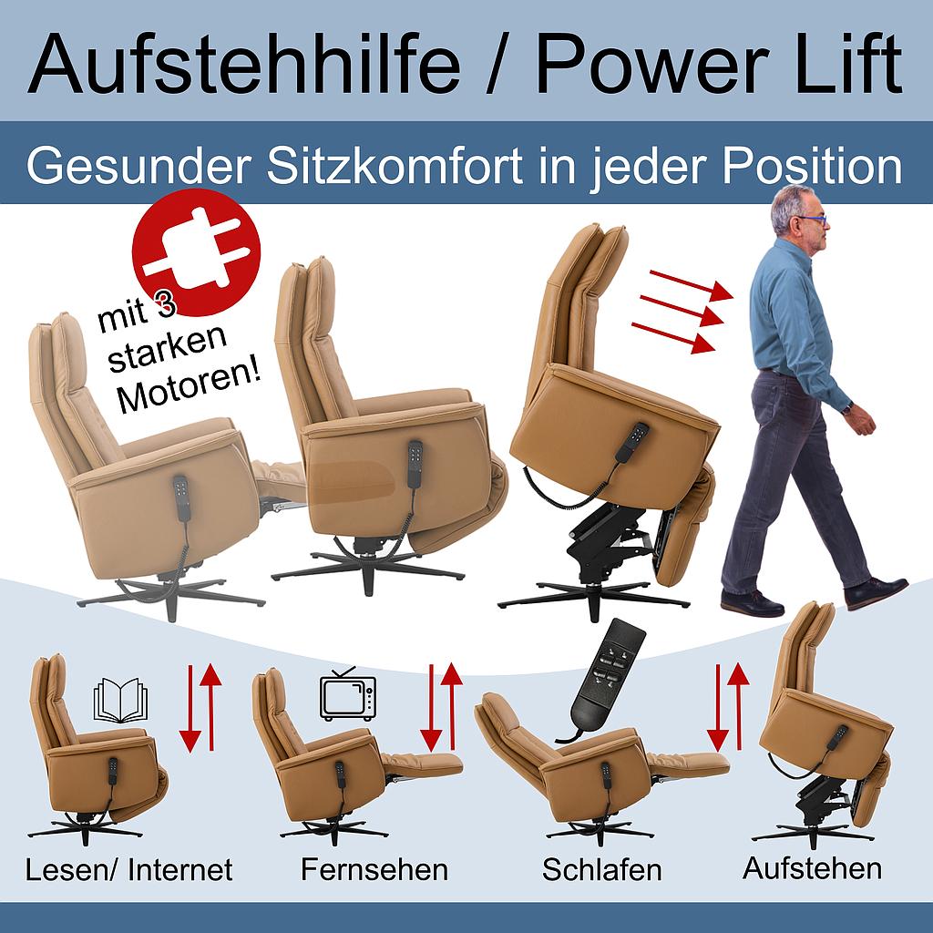 Pluto, 3 Motoren, Vorzugstoff Hab. taupe