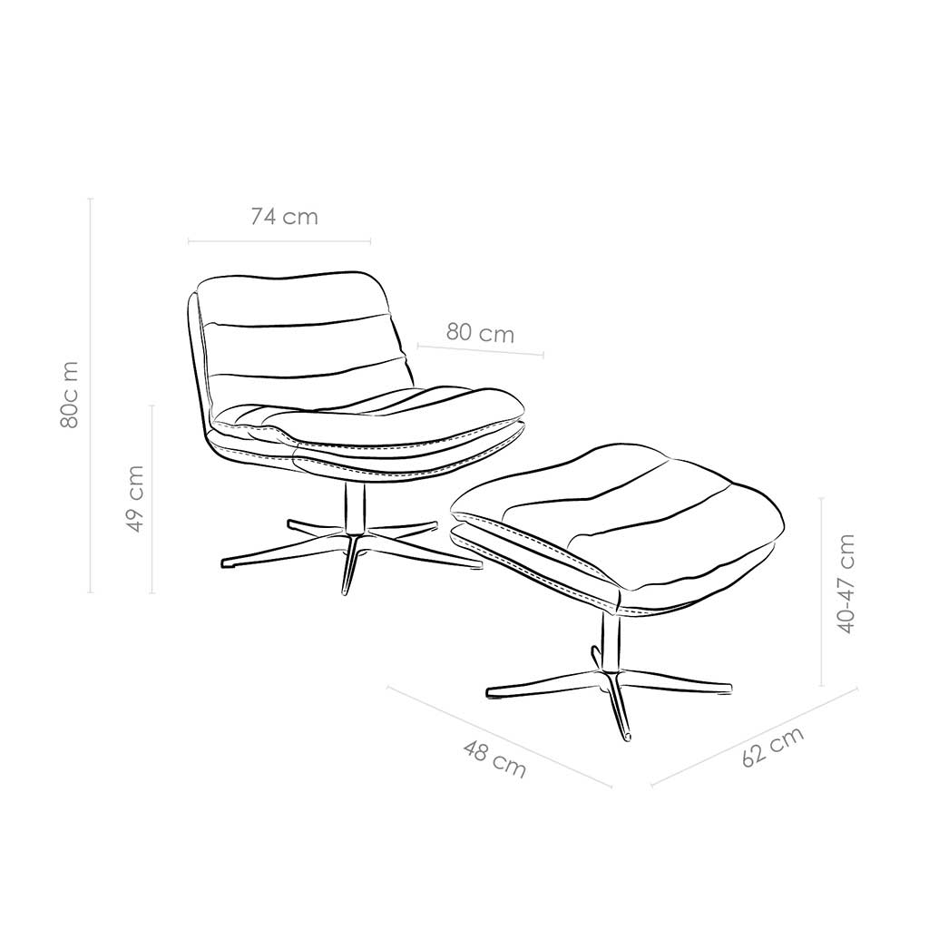 Lazy Chair Low, Echt Leder