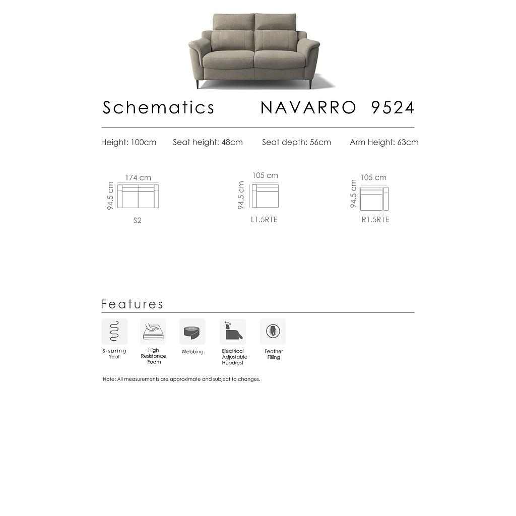 Med/ Nava 3S+2S,  Elektro-Sitzverst.
