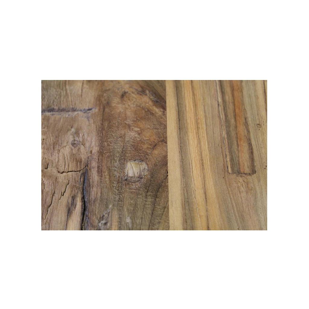 Natur-Tischplatte Altholz rund (grade Kante)