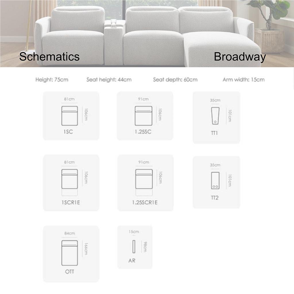 Med/ Sofa Broadway S1,25+S1,25