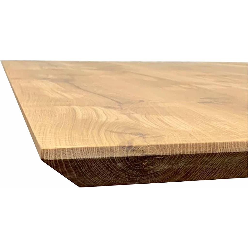 Bistrotisch-4, 110+, Eiche MBS Schrägkante+X