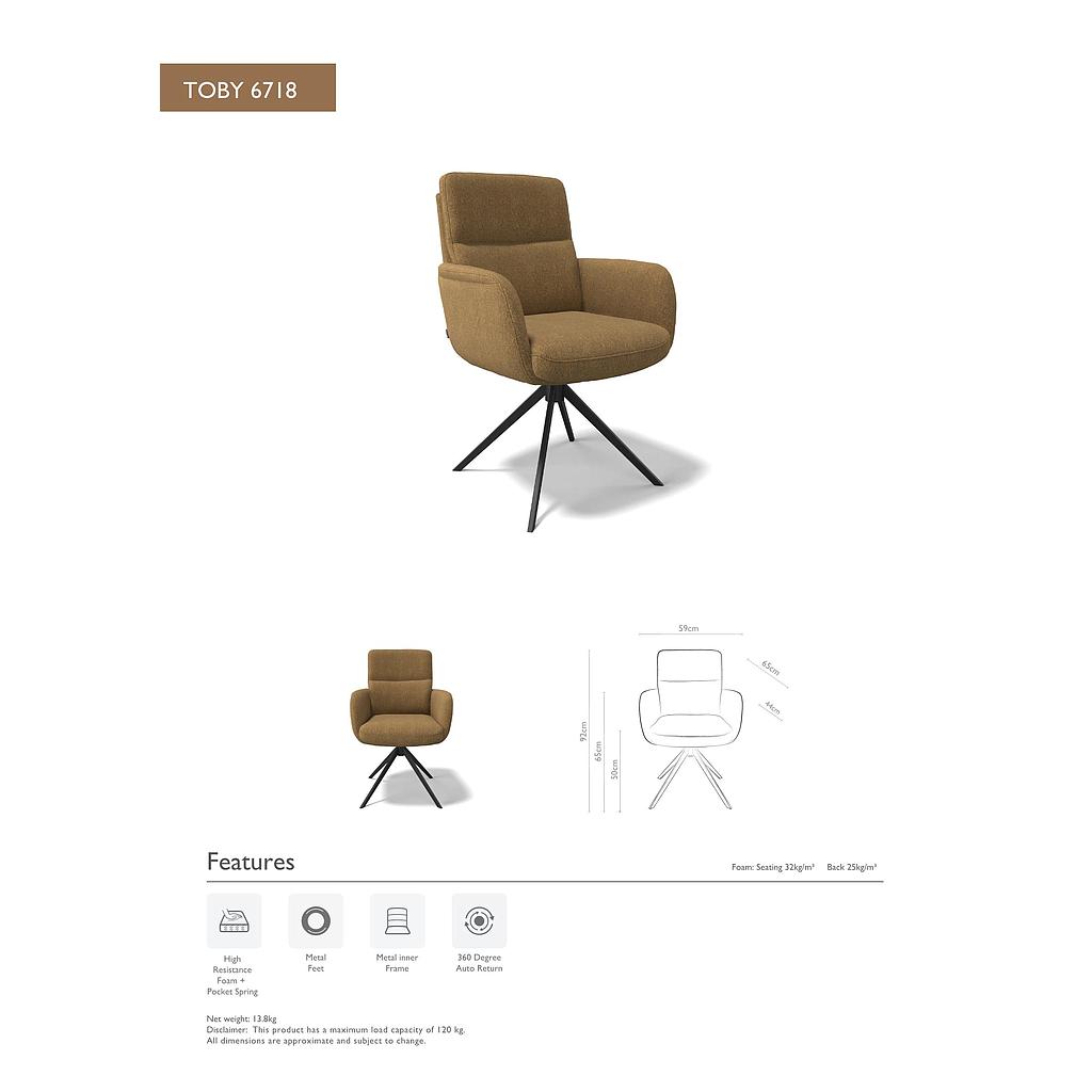 Saarlouis, brown/ Sitz Federkern