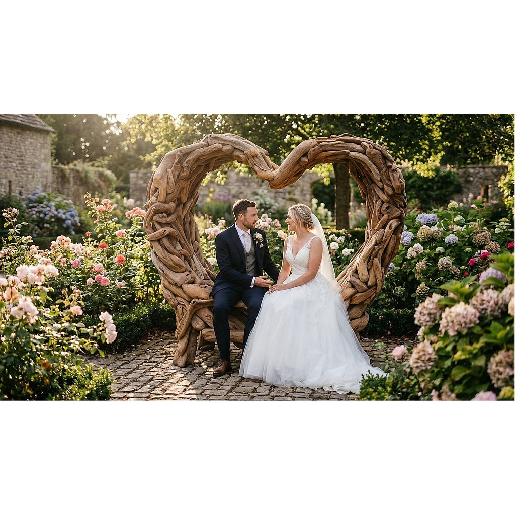 Willkommen-Bank XXL Wurzelholz