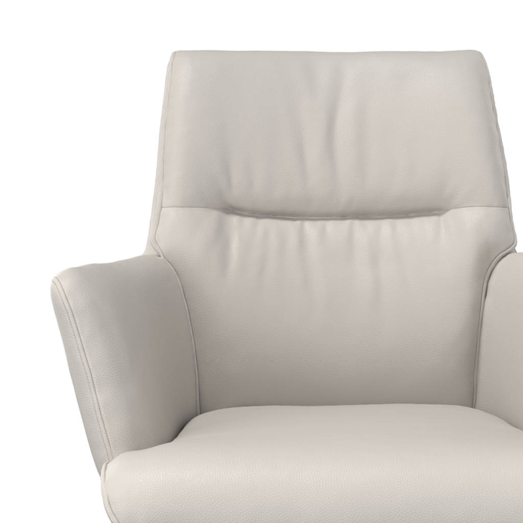 Saargau LEDER Creme/ Sitz Federkern