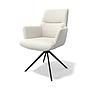 Floria-AL, beige Leder/ Sitz Federkern