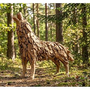 Wolf Merzig 110cm, Wurzelholz