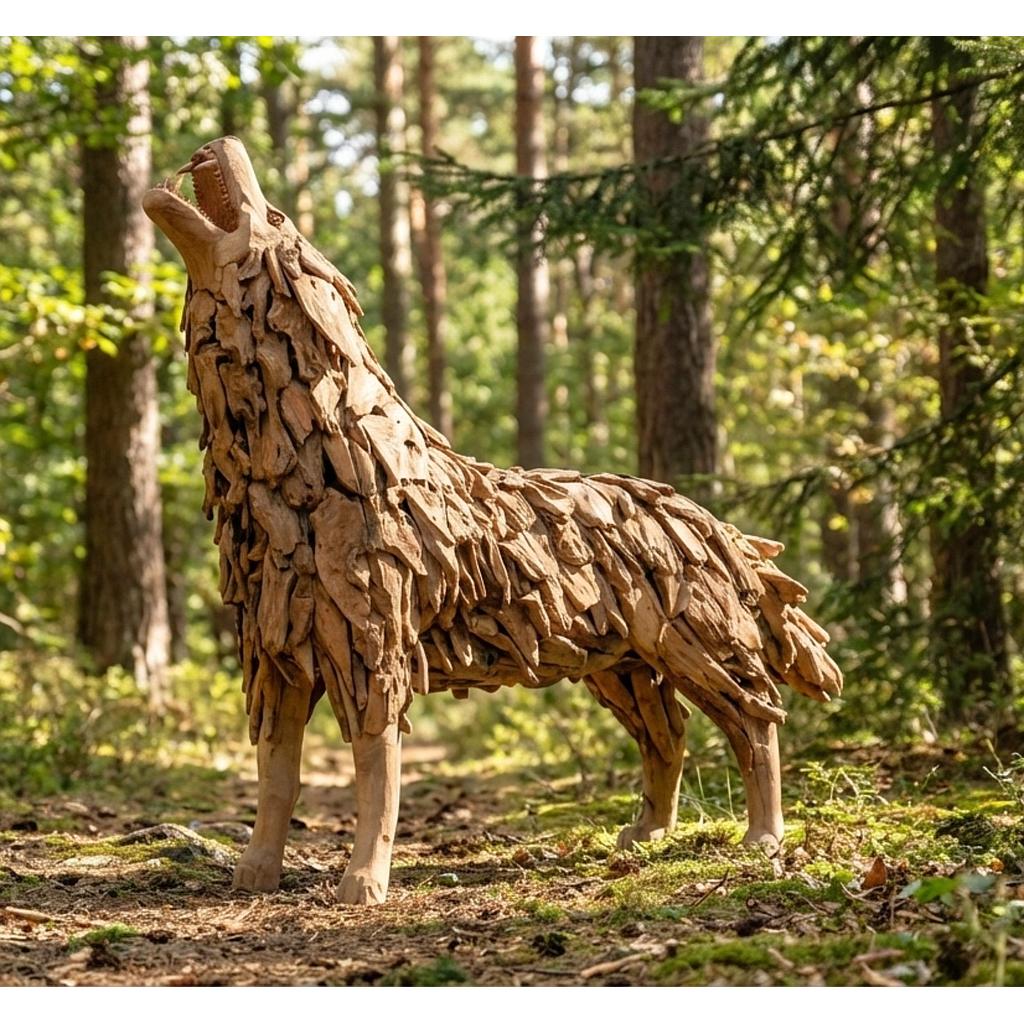 Wolf Merzig 110cm, Wurzelholz
