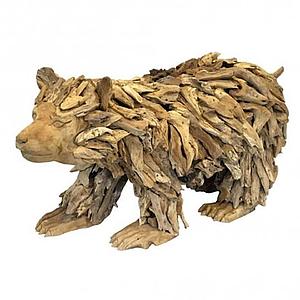 Bär Berlin 80cm Wurzelholz