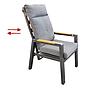 Palermo Positionsstuhl, grey, Teak-Arm