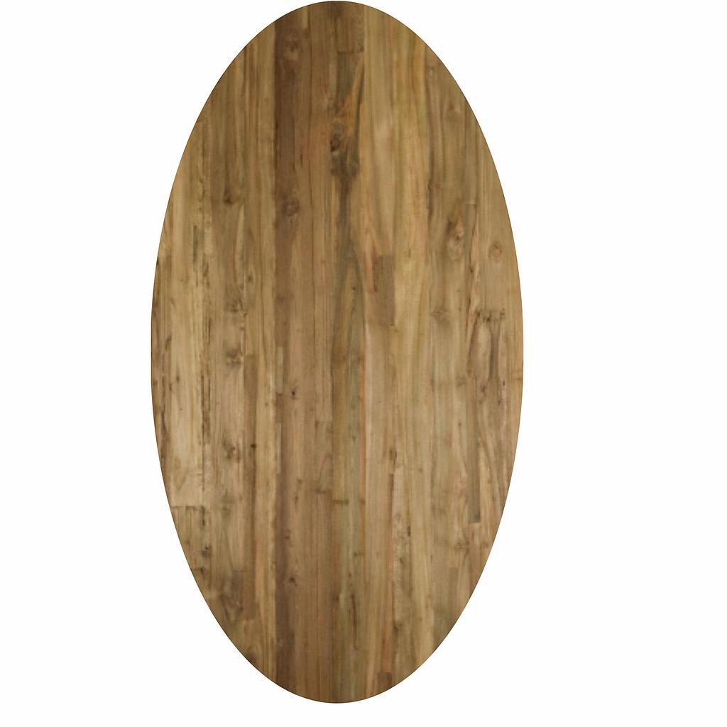 Oval-4cm Teak, Normkante HMS