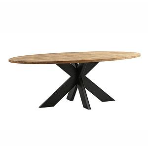 Maßtisch oval, ReTeak HSM/ Spider