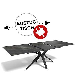 AZ-Tisch 180/ 230 Keramik ELEKTRO, BLACK