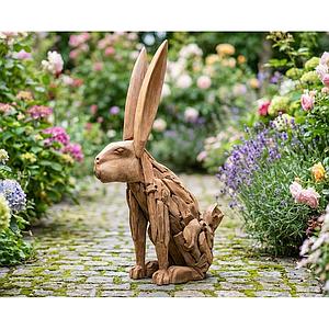 Osterhase 50cm, Wurzelholz