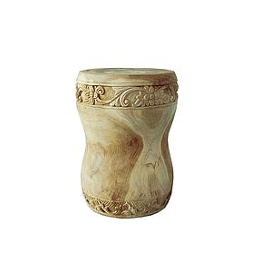 Sitzhocker 45cm Carving