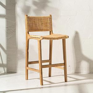 Rope Barhocker Teak 