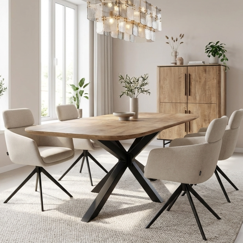 Maßtisch 180 Reteak Malmö-1/ Bin