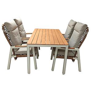 Verona Teak 160 + Pos-Stuhl