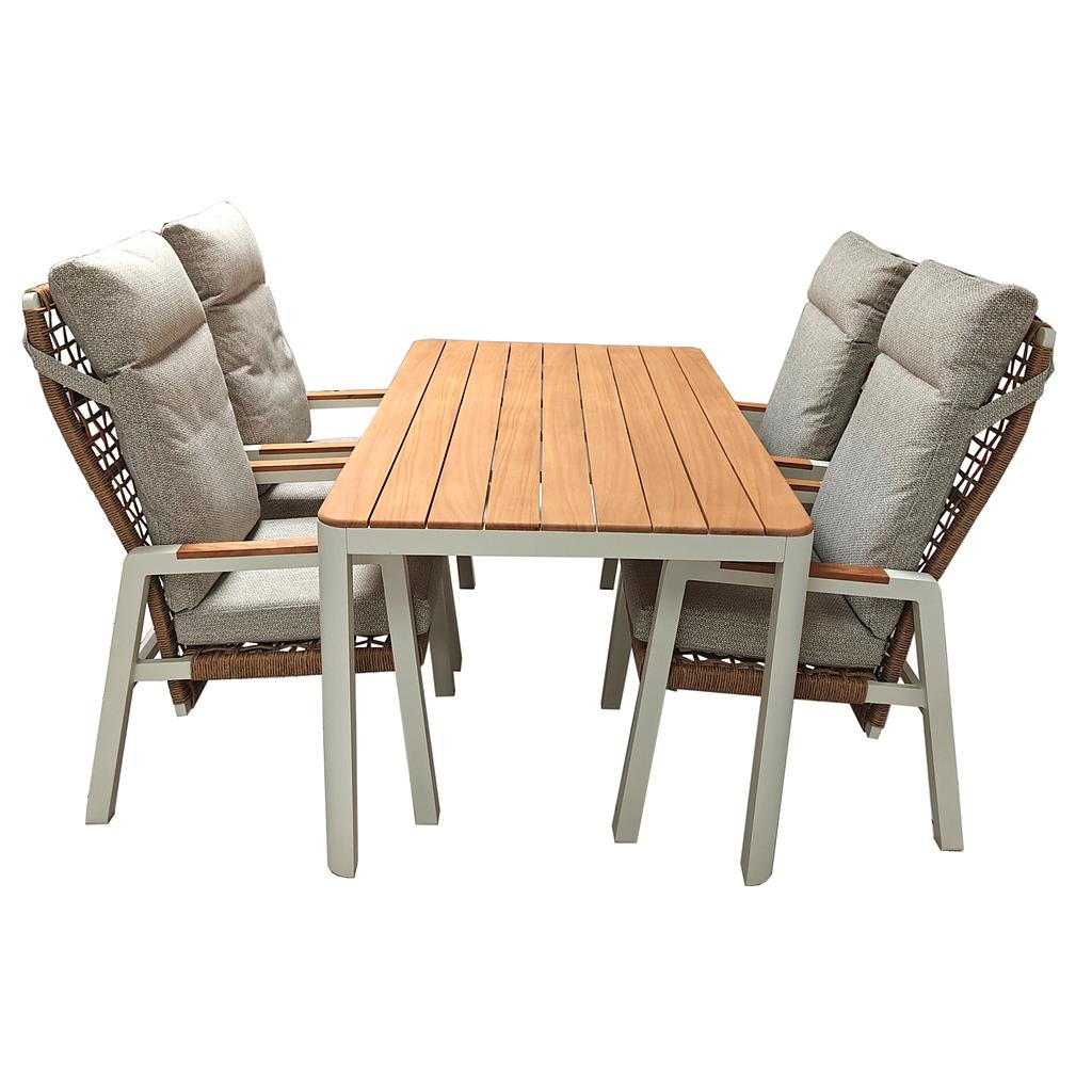 Verona Teak 160 + Pos-Stuhl