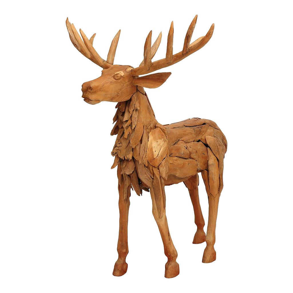 Hunsrück Hirsch 120cm Wurzelholz