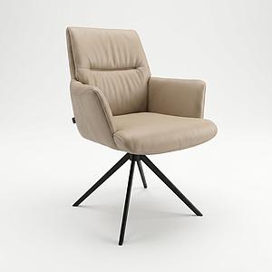 Flavia-AL, beige Leder/ Sitz Federkern