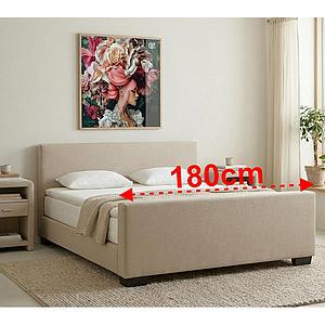 Wien-180 beige mit Fußteil Werbekombi.