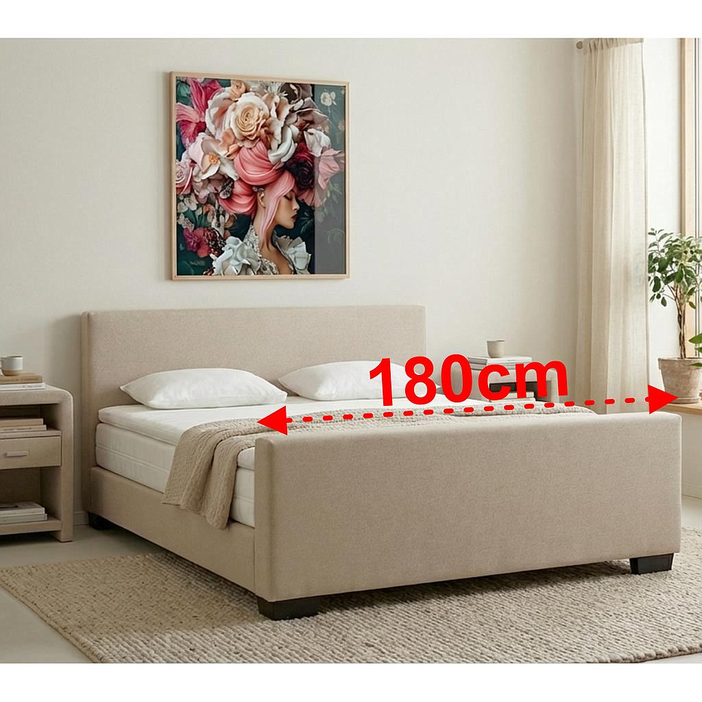 Wien-180 beige mit Fußteil Werbekombi.