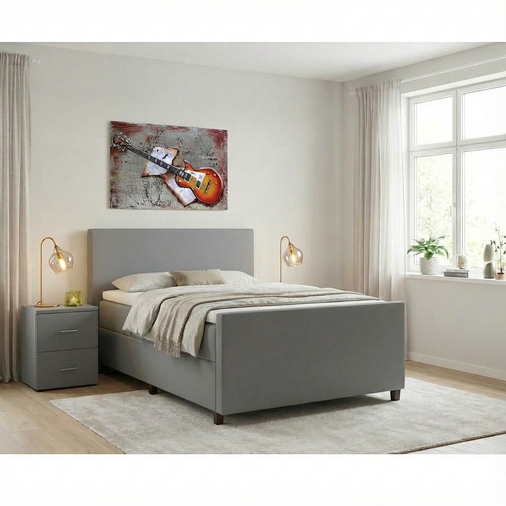 Wien-100 grau +Fußteil Werbekombi. 