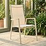 Dallas Pos.stuhl creme Teak-Arm