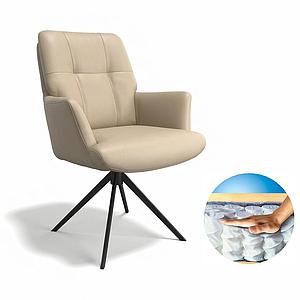 LEDER, Floria-AL beige Sitz Federkern